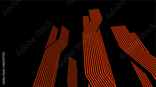 modern architecture digital 3d drawing