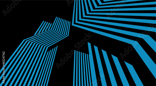 modern architecture digital 3d drawing