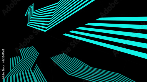 modern architecture digital 3d drawing