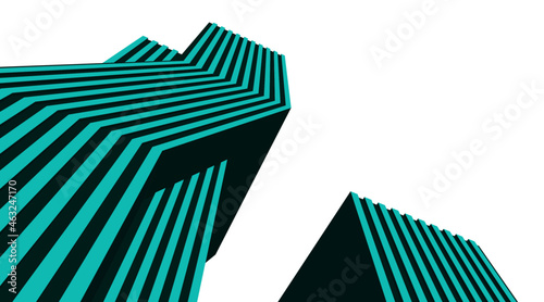 modern architecture digital 3d drawing
