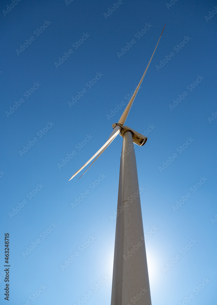 Renewable energy wind turbine placed on the high windward point of the mountain. Renewable energy wind turbine placed on the high windward point of the mountain.