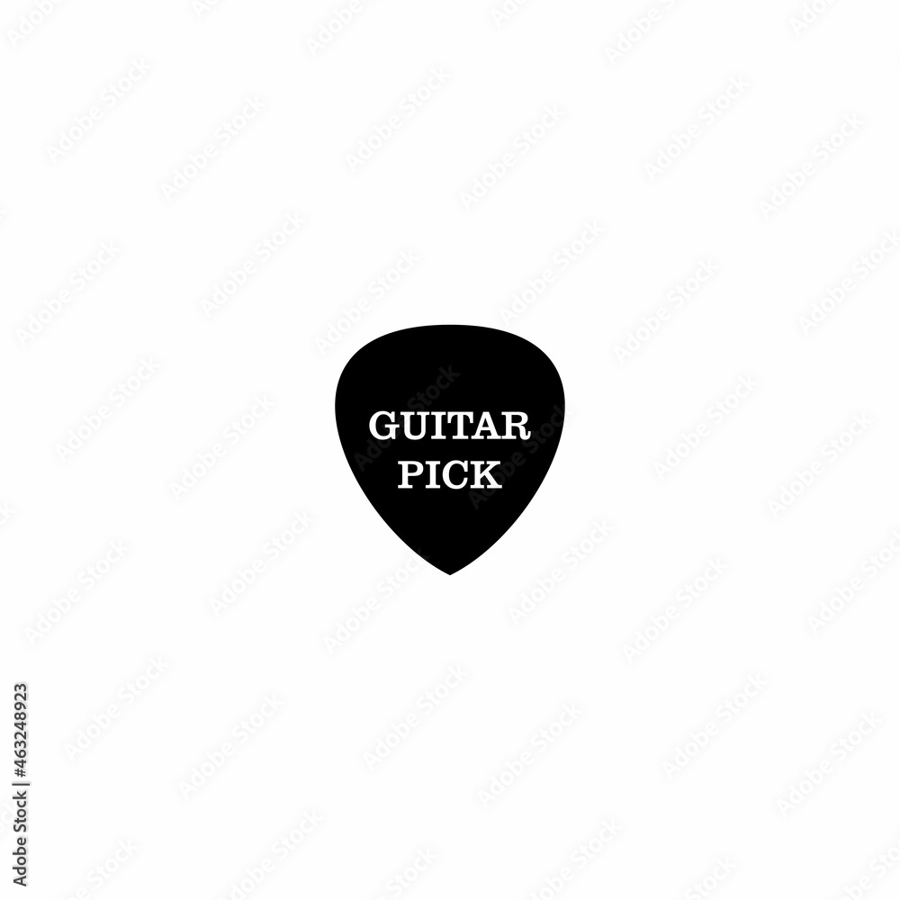 Guitar pick logo icon vector