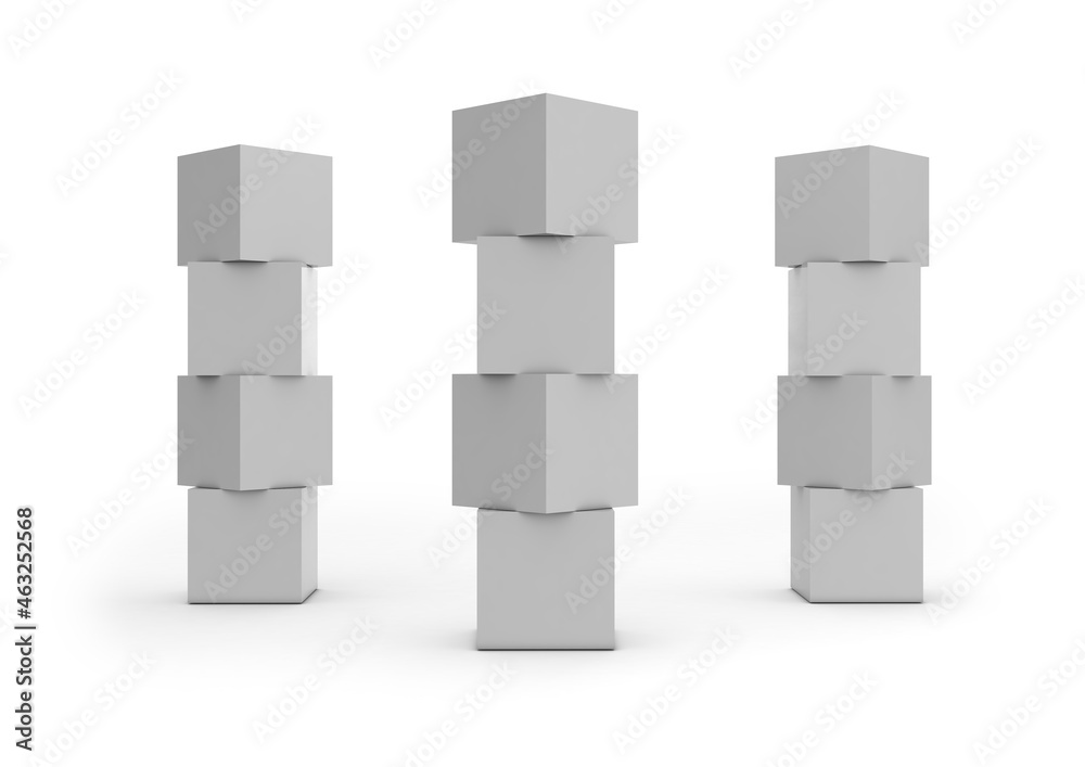 Totem cubes empilables 38x38x38cm personnalisables
