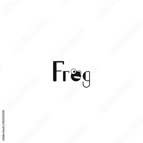 vector black and white frog logo