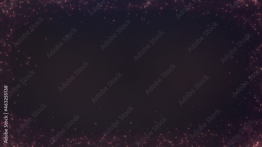 Obraz premium Abstract festive golden purple elegant shimmering holiday glitter banner background. Concept 3D animation of sparkling Christmas award bokeh stars on luxury paper texture celebration greeting card.