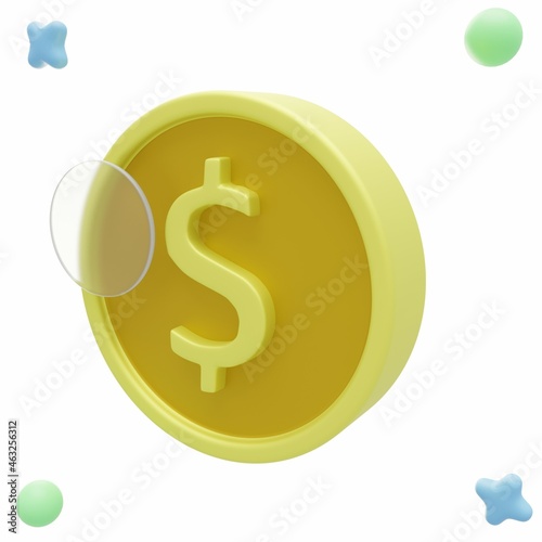 3D Coin - Business and Finance Icon or Illustration Pack photo