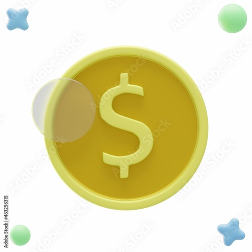 3D Coin - Business and Finance Icon or Illustration Pack photo
