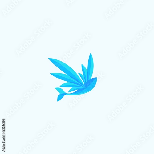 Canvas-taulu abstract colorful flying fish vector