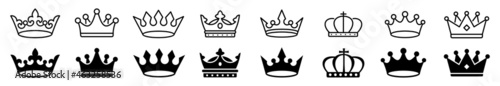 Fotografia Crown icon set