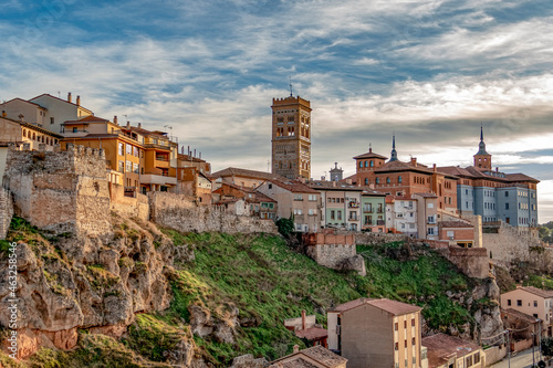 famous torre de el Salvador with skyline of old village Teruel photo