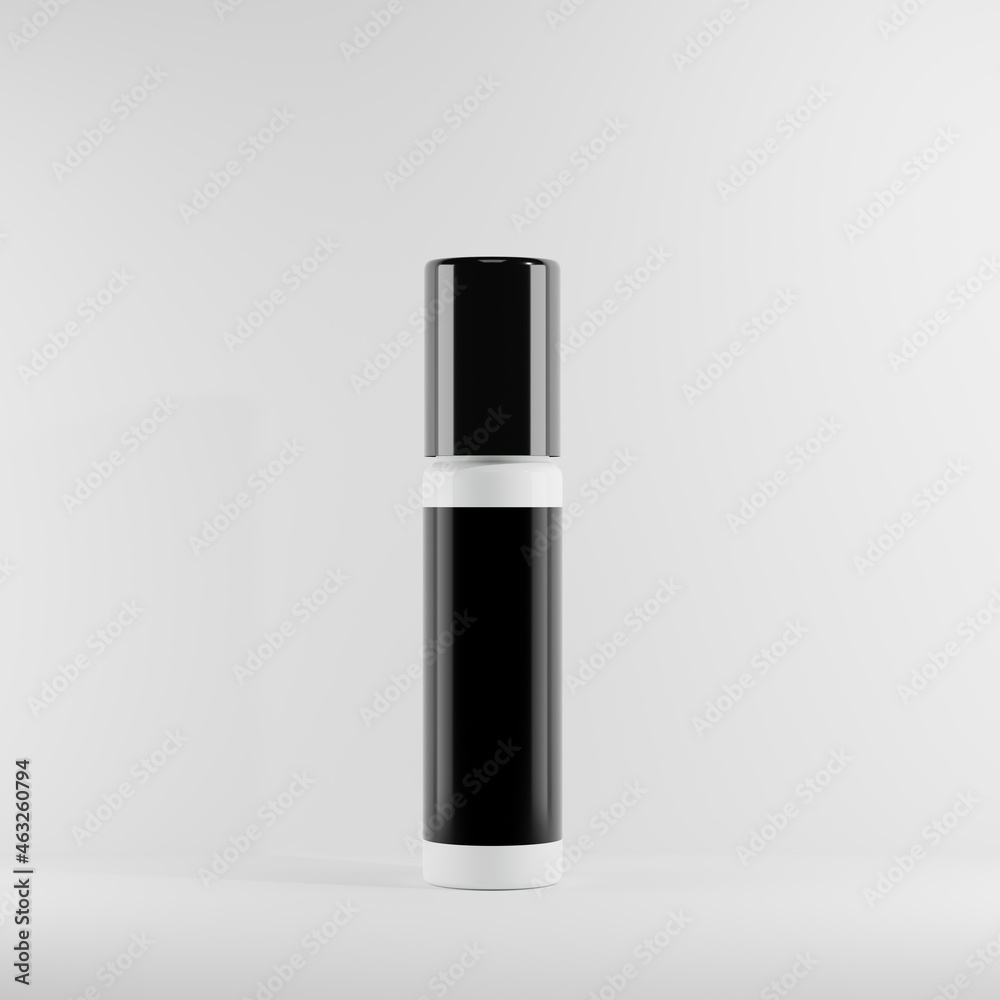 bottle isolated on white background with black cap and black label for mockup bottle isolated on white background with black cap and black label for mockup