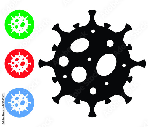 abstract coronavirus icon set