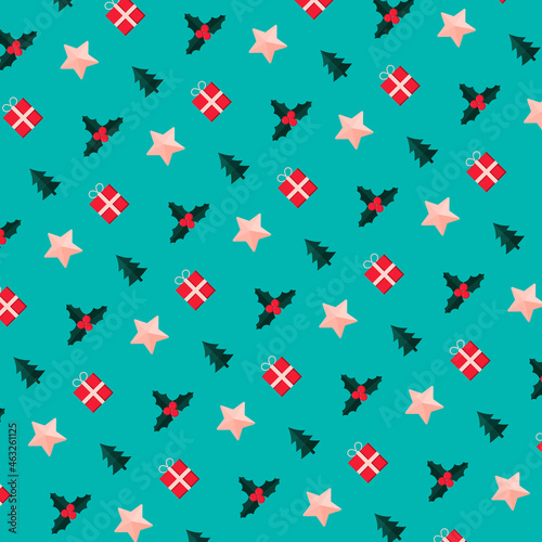 Wallpaper Mural Hand drawn christmas pattern design background. Vector. Torontodigital.ca