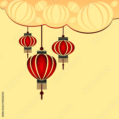 three chinese lantern