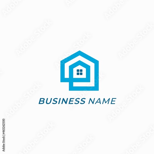 design logo creative home and letter P