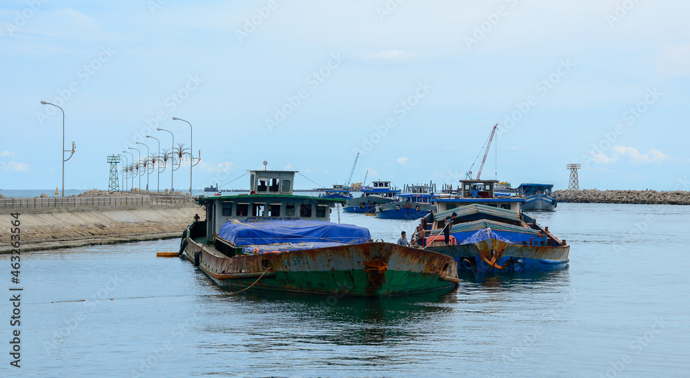 Fishing vessel port on Phu Quoc Island, Vietnam