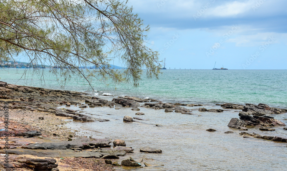 Beautiful blue sea on Phu Quoc Island, Vietnam