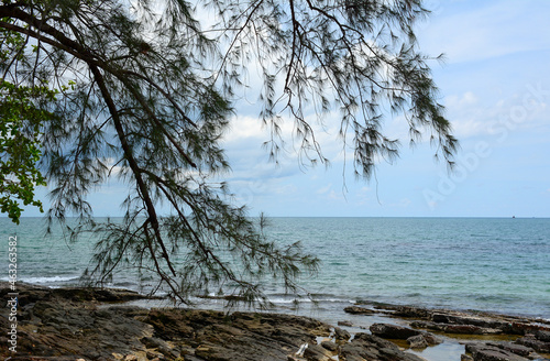 Beautiful blue sea on Phu Quoc Island, Vietnam