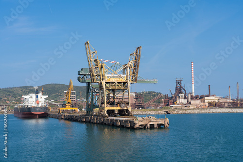 commercial harbour of Piombino, Tuscany, Italy