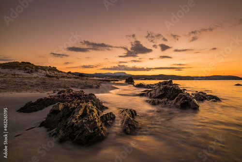 Sunset on the beach in Sardinia