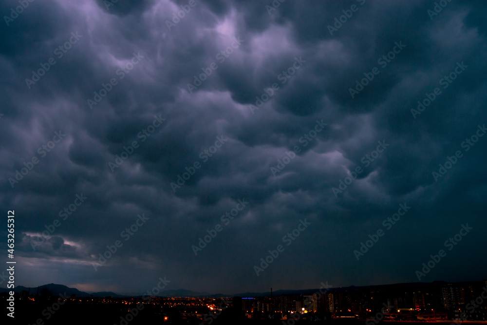 storm clouds over the city, time lapse clouds, storm clouds timelapse, 