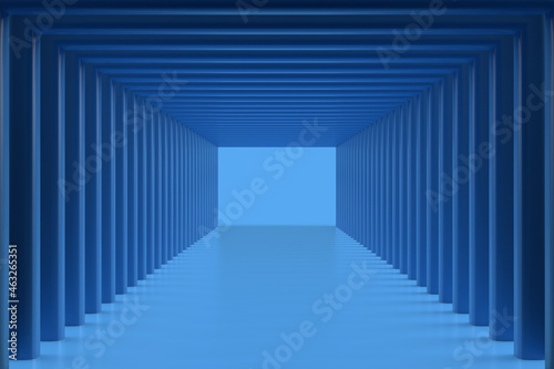 3D Abstract Tunnel Background  Geometric Shape  Minimal Design 