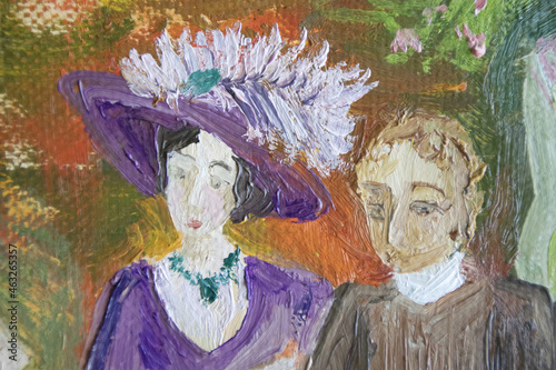 Φωτογραφία Gentleman with gentlewoman paired portrait