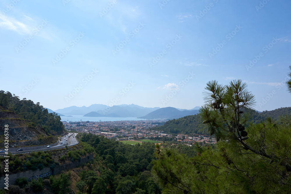 A view from the famous city Marmaris in Turkey