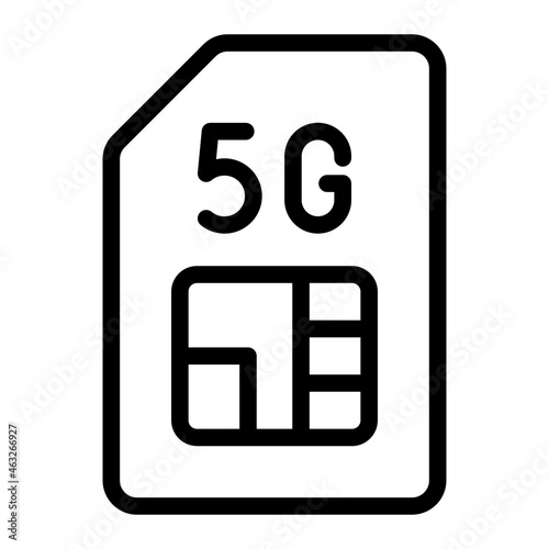 sim card line icon