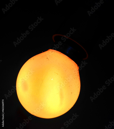 bulb on black background