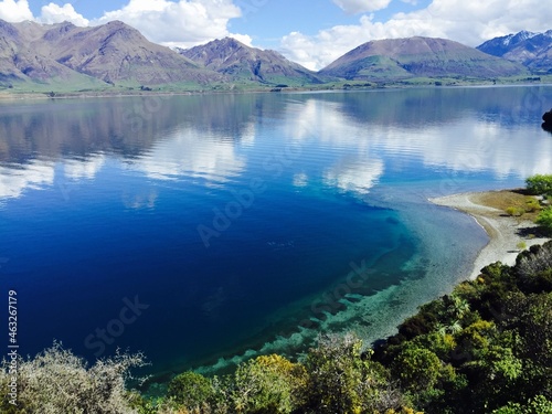 lake and mountains