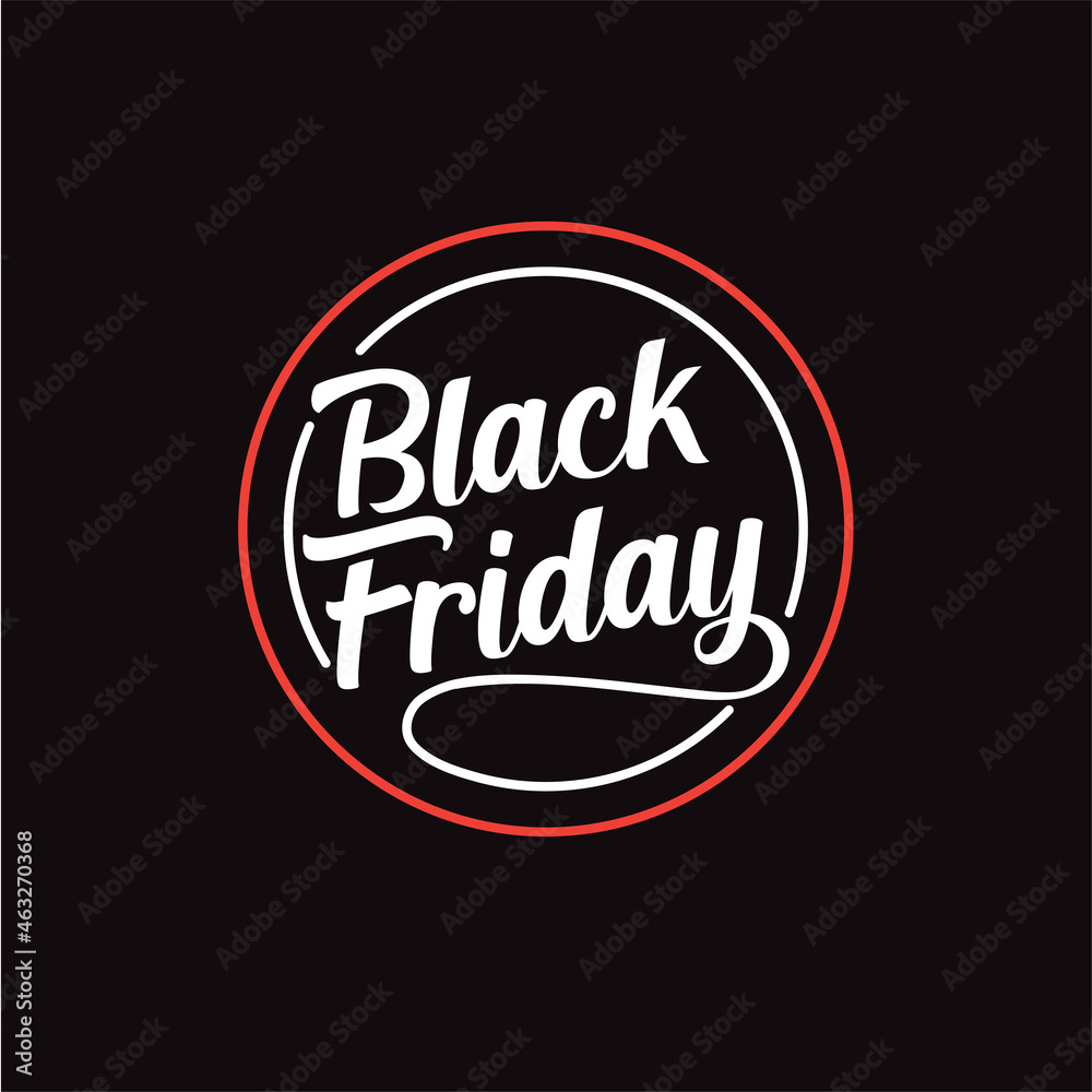 Black Friday Handwritten design in circle shape Black Friday Handwritten design in circle shape