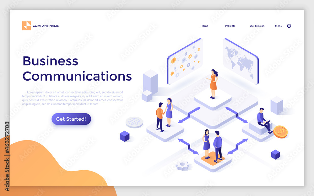 Isometric Vector Modern Template Isometric Vector Modern Template