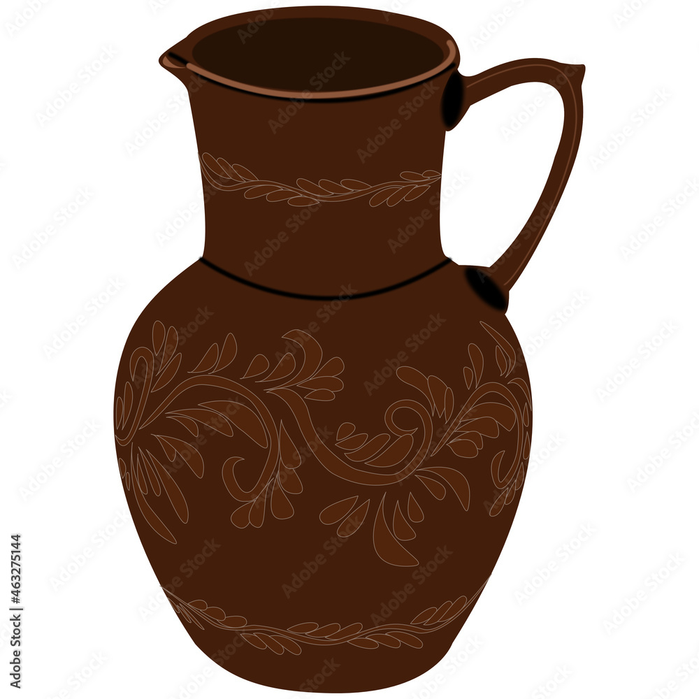 Clay jug illustration