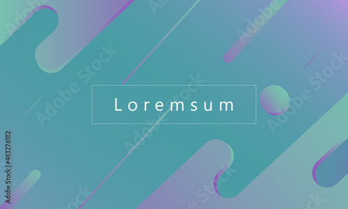 Geometric background design. Turquoise and purple banner in dynamic style. Modern fluid background design.