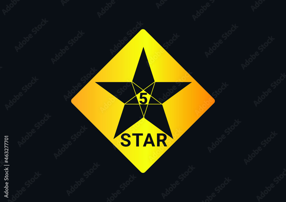 Five stars customer product rating review logo and icon for apps and website Five stars customer product rating review logo and icon for apps and website