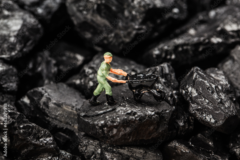 Toy Figurine simulated coal mining Toy Figurine simulated coal mining