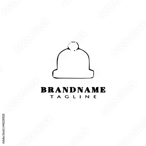 bonnet logo design template icon black isolated vector unique