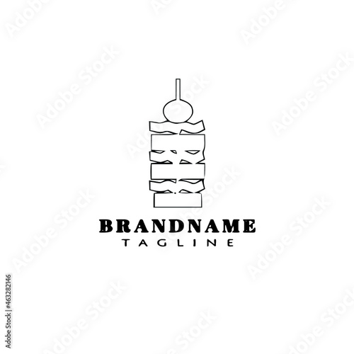 canape logo cartoon icon concept template black isolated vector illustration