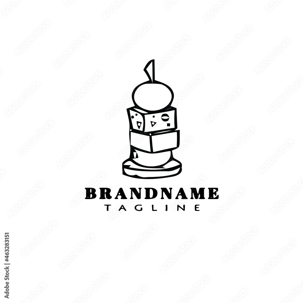canape logo cartoon icon template black isolated vector illustration canape logo cartoon icon template black isolated vector illustration