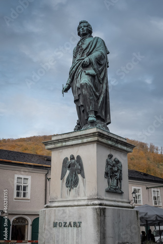 Mozart Statue at Mozartplatz - Salzburg, Austria