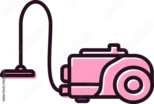 Vaccume Filled Vector Line Icon Design