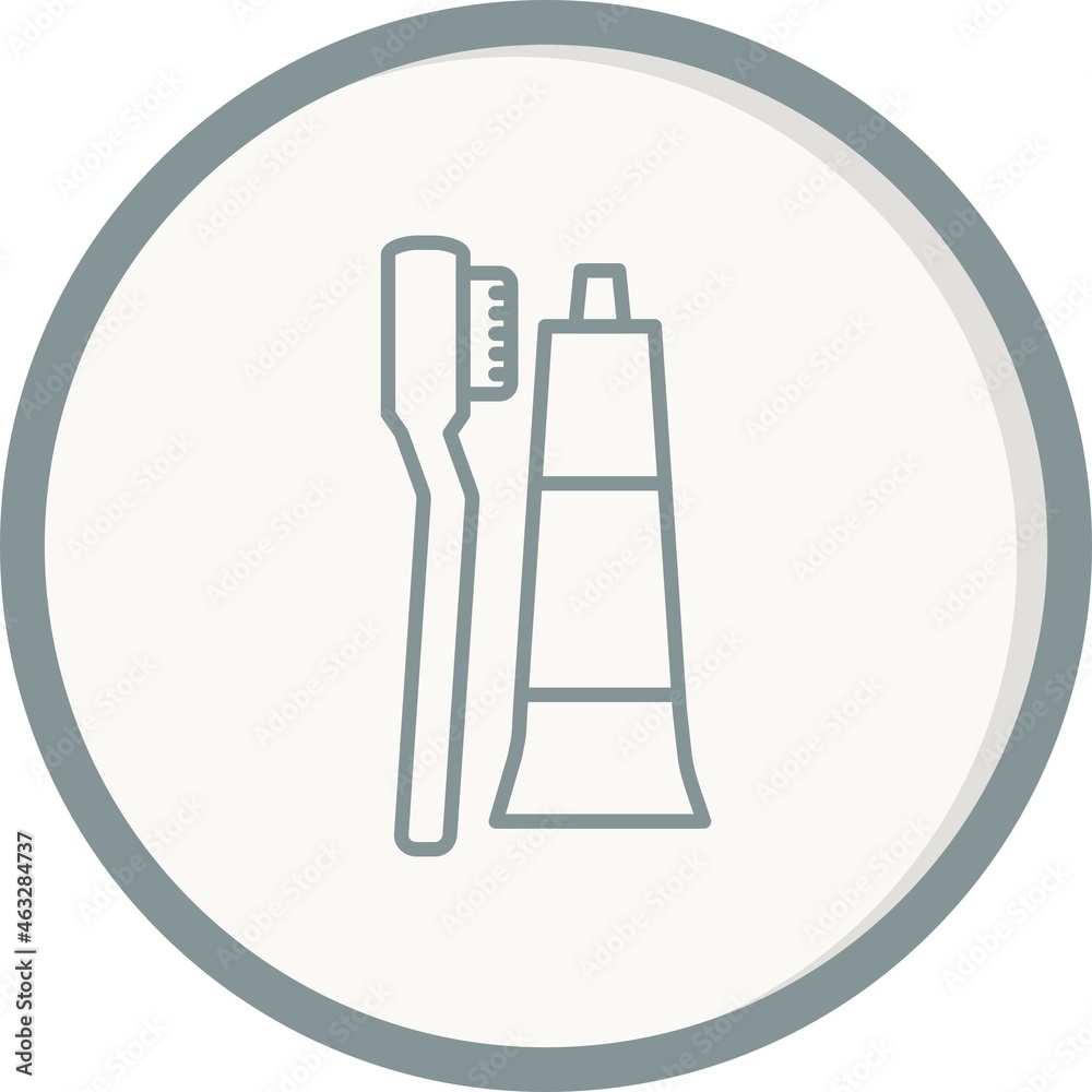 Toothpase Brush Filled Vector Line Icon Design Toothpase Brush Filled Vector Line Icon Design