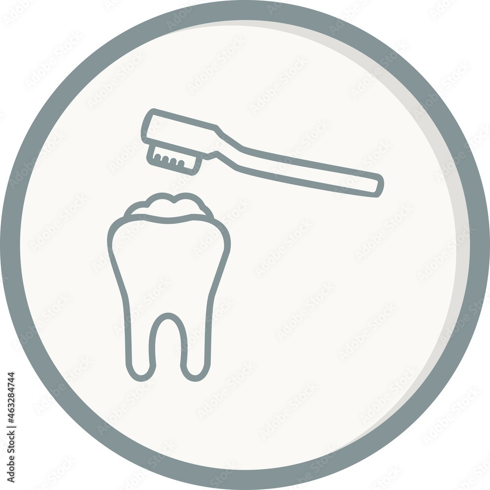 Teeth Brushing Filled Vector Line Icon Design Teeth Brushing Filled Vector Line Icon Design