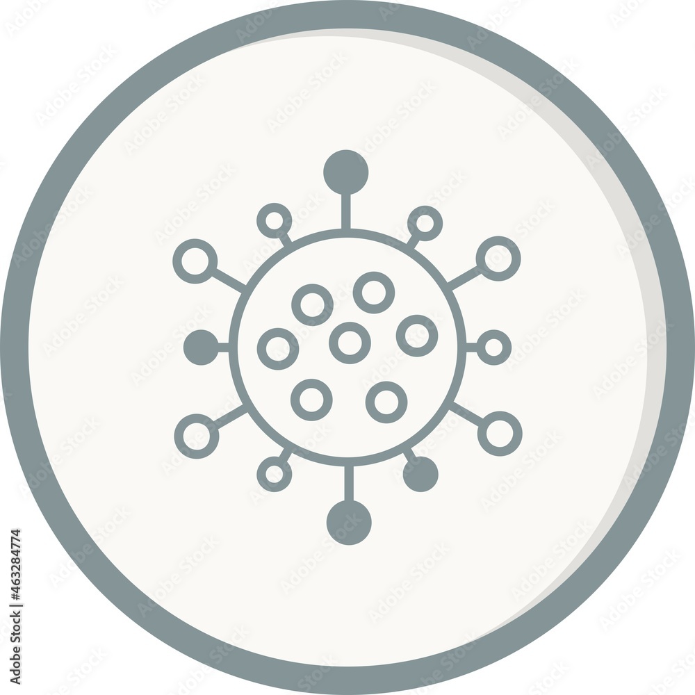 Virus Filled Vector Line Icon Design Virus Filled Vector Line Icon Design