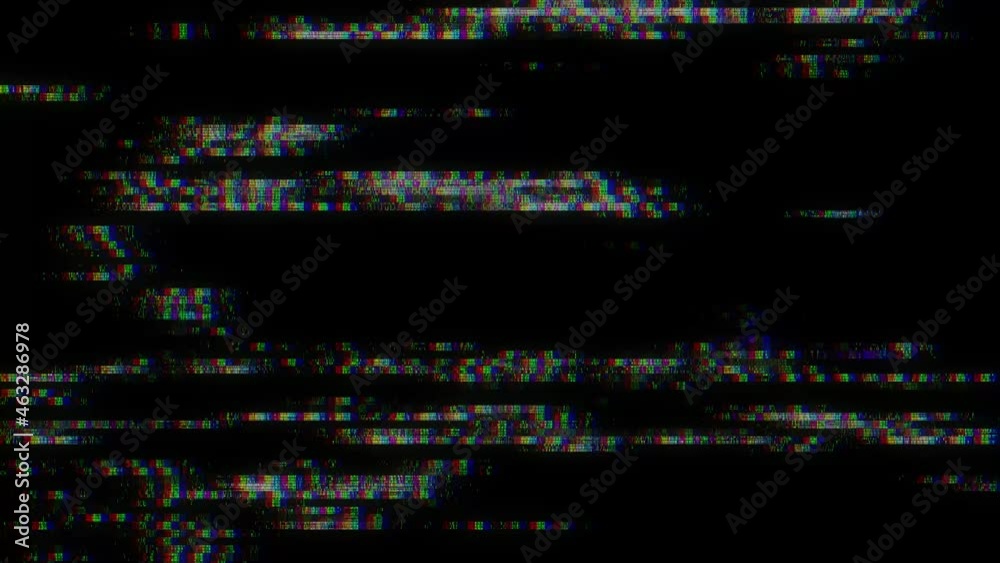 No signal at all creates iridescent stripes flickering on a black screen.