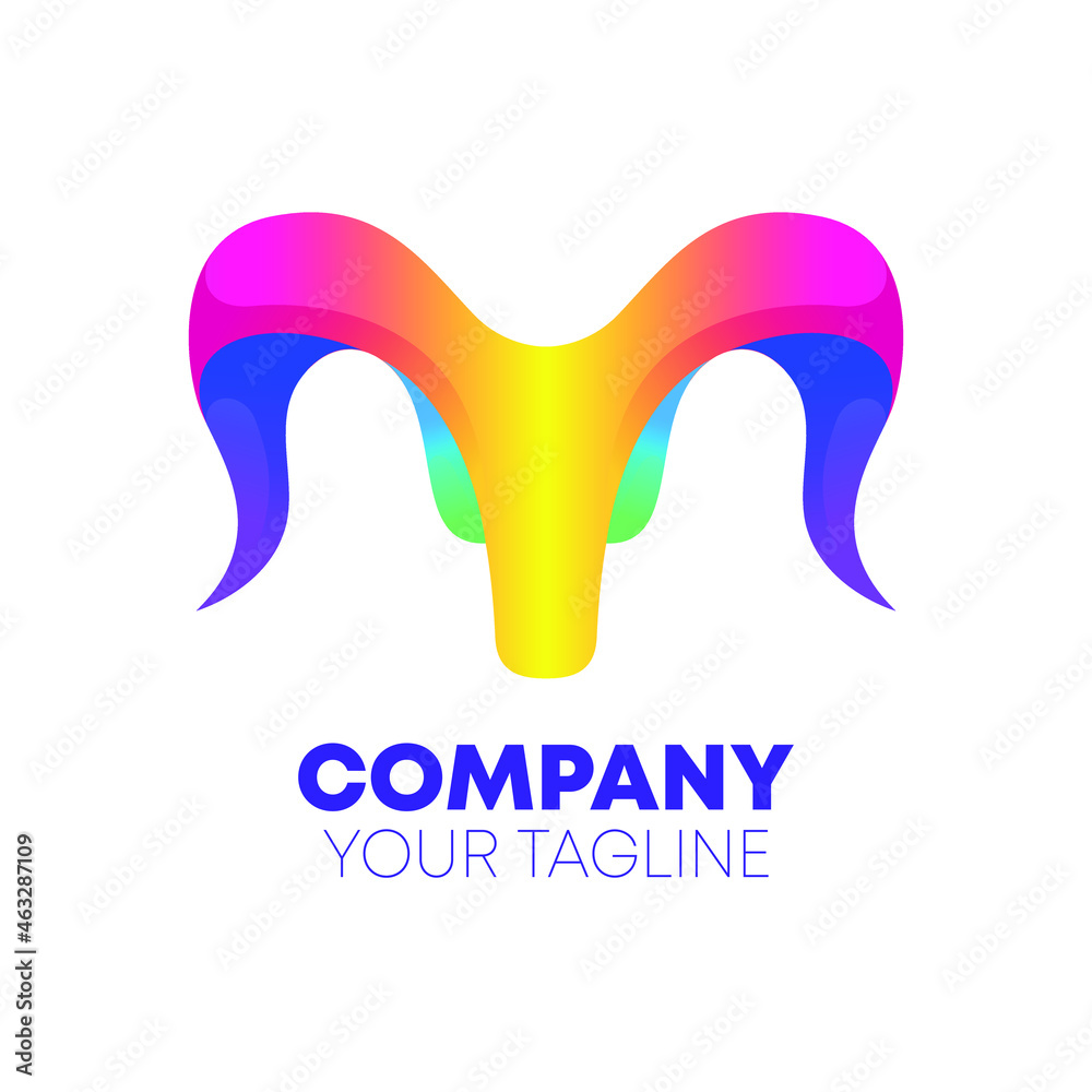 Fototapeta premium Goat Gradient Logo
