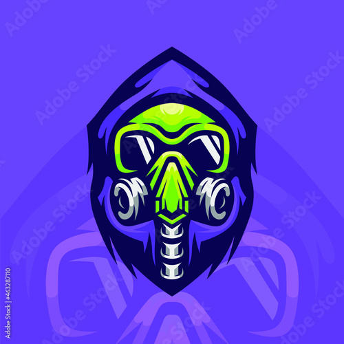 Gas Mask Mascot Logo