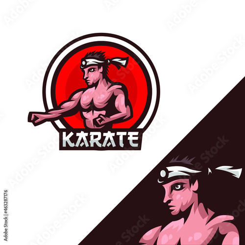 Karate Mascot Logo