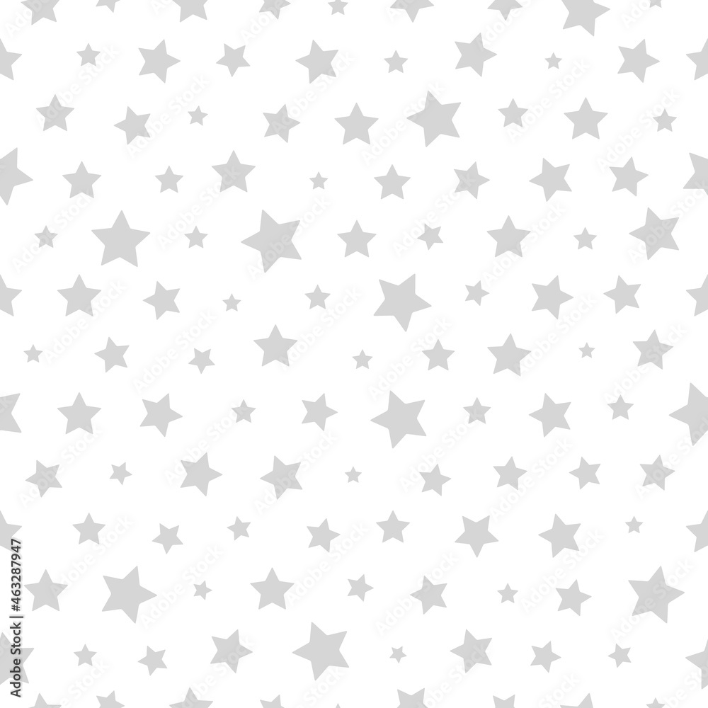 Tiny grey irregular Stars on white background. Minimalist Star geometric shape vector Seamless Pattern. Simple fashion texture for Holiday, nursery print, fabric, textile, wrapping, gift paper, web Tiny grey irregular Stars on white background. Minimalist Star geometric shape vector Seamless Pattern. Simple fashion texture for Holiday, nursery print, fabric, textile, wrapping, gift paper, web